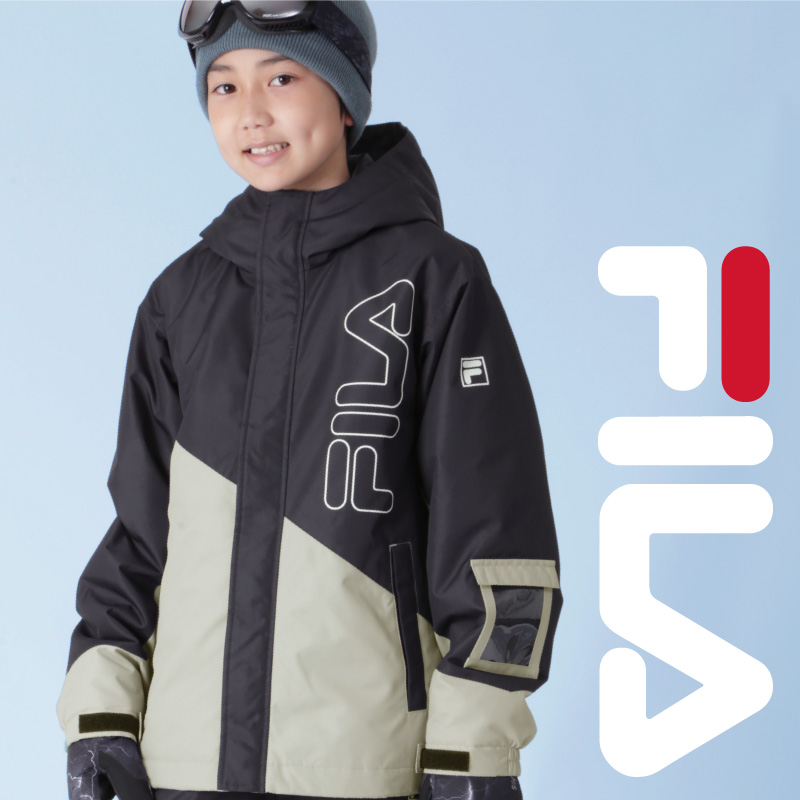 FILA ski wear Kids snow wear top and bottom set jacket pants Junior man girl for children brand filler 2024 FLJ-ASET