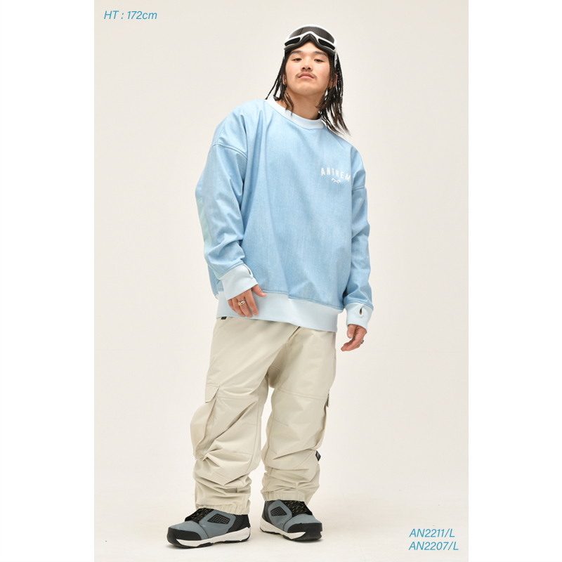 0 ANTHEM HUGE CREW BLACK AN2211 Anne sem мужской женский унисекс сноуборд одежда сноуборд жакет 22-23 type .. Япония стандартный товар 