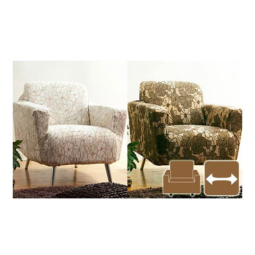 スペイン製 ストレッチフィット ソファカバー フロレス アーム付き 1人掛け用 61000150の商品画像