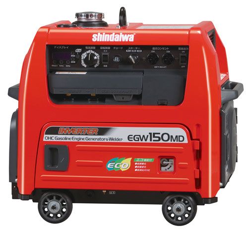 新ダイワ　shindaiwa　EGW150MC　発電機　エンジン溶接機　ウェルダー　エンジン始動　動作OK　積算時間1.4時間♪ 新ダイワ shindaiwa EGW150MC 発電機 エンジン溶接機 ウェルダー