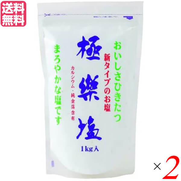 波動法製造 波動法製造 極楽塩 1kg×2個 塩の商品画像