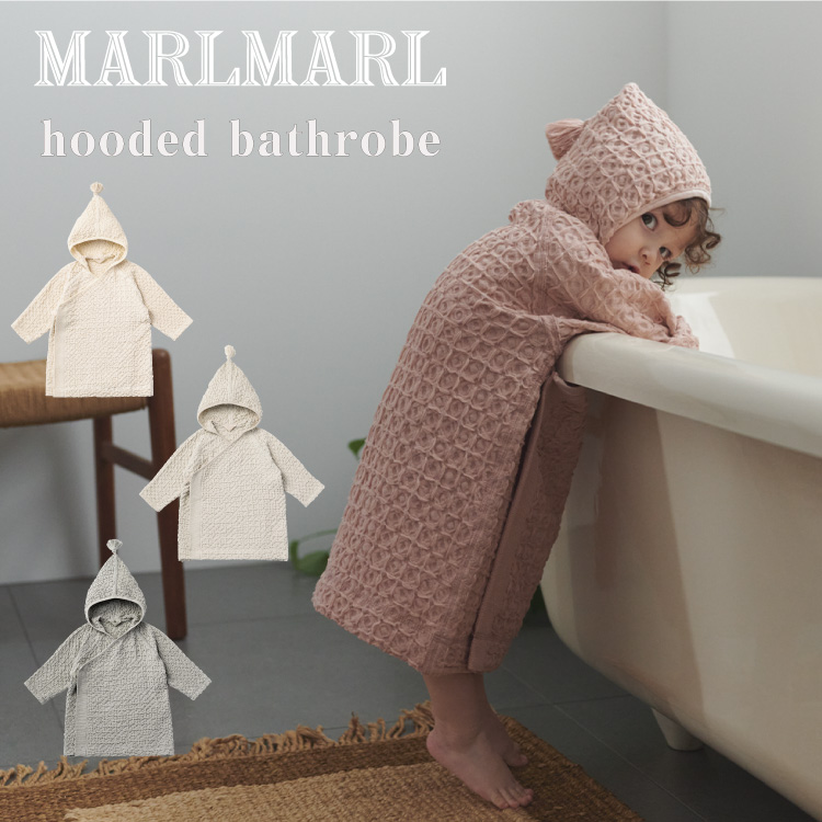  Maar Maar bathrobe man girl celebration of a birth organic f- dead bathrobe with a hood . baby . birthday gift MARLMARL hooded bathrobe 2022AW