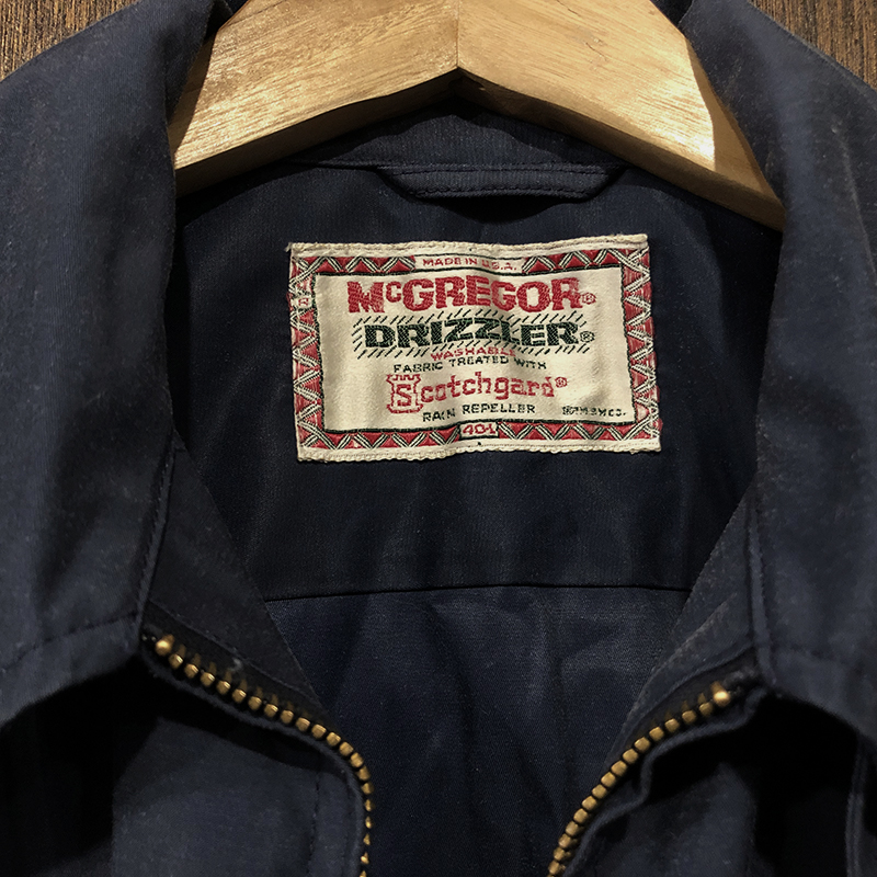 McGREGOR Drizzler Jacket Scothgard Fabric Navy 40L Made in USAmakre защита lizla- жакет Scotch защита ткань темно-синий американский производства 