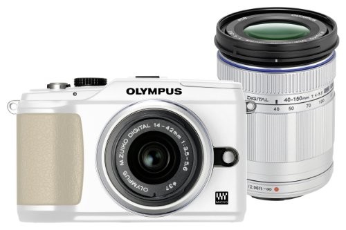 オリンパス オリンパスペン OLYMPUS PEN Lite E-PL2 ダブルズームキット（ホワイト） ミラーレス一眼カメラの商品画像