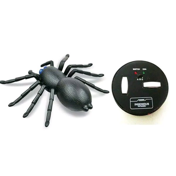  радиоконтроллер R/Ckmo чёрный (2039000322254Black) общая длина примерно 10cm Spider ....do сверло насекомое насекомое игрушка баловство товары настоящий инфракрасные лучи 