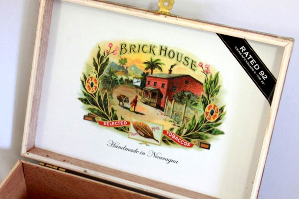  дерево коробка, сигара box : BRICK HOUSE ( красный ) cigar box