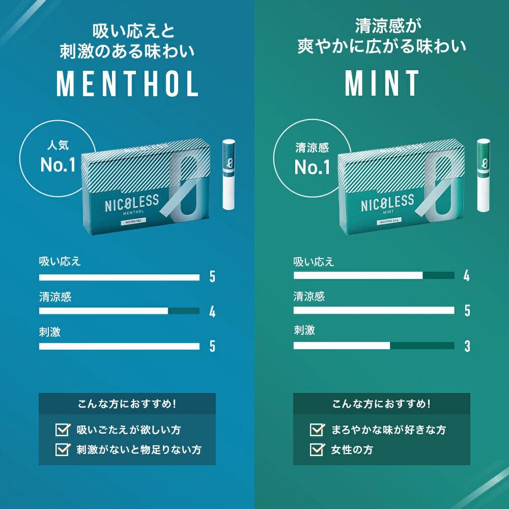 NICOLESS Nico less 10 carton 10 boxed ×10 strong men sole / men sole / mint heating type cigarettes Nico chin Zero Nico chin less electron cigarettes quit-smoking products 
