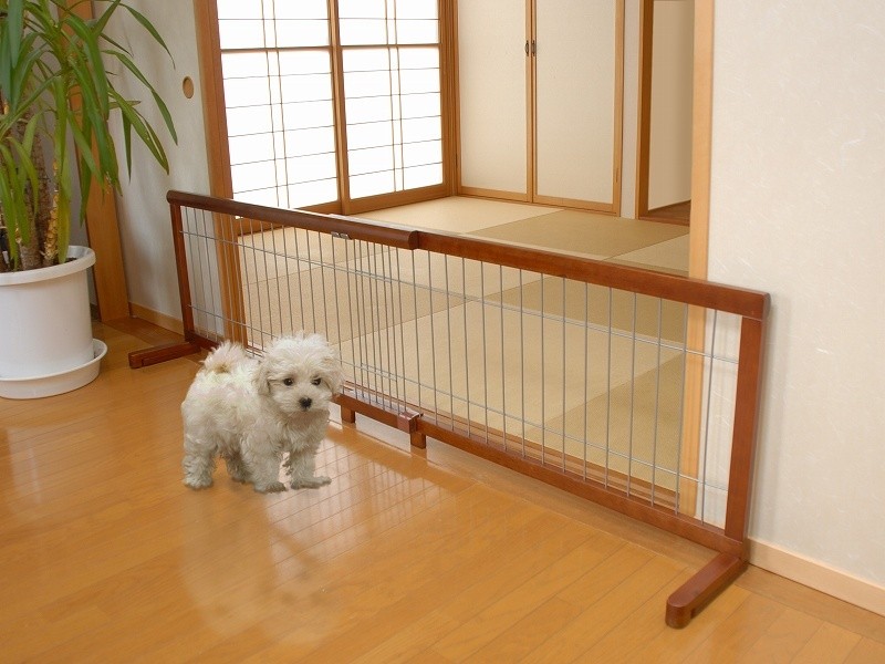  pet gate JPG-105 [ put only wooden flexible dog gate dog for for pets gate pet fence divider just length partitioning screen . dog supplies folding stylish 