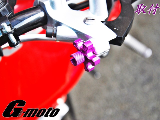 yuG-moto made aluminium CNC shaving (formation process during milling) clutch wire adjustment clutch adjuster .. Honda car all-purpose 