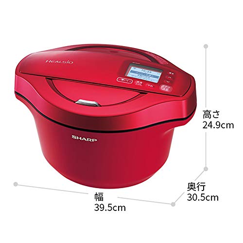  sharp hell sio hot Cook electric cooking less water saucepan 2.4L(2~6 person for ) smartphone ream . red KN-HW24C-R