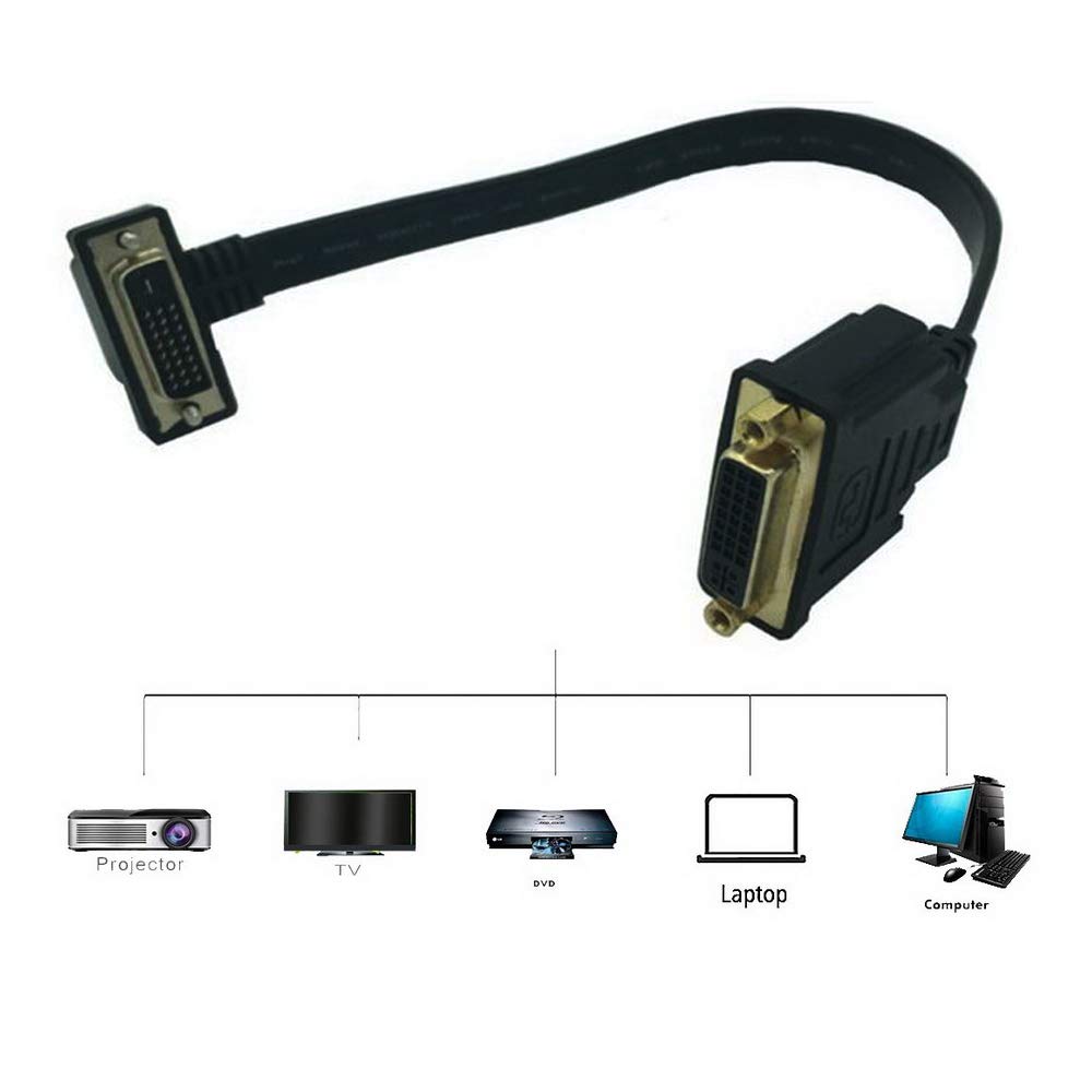 DVI cable,DVI-D 24+1 dual link cable ( digital )fe light core attaching 90 times DVI 24+1 male -DVI 24+5 female 