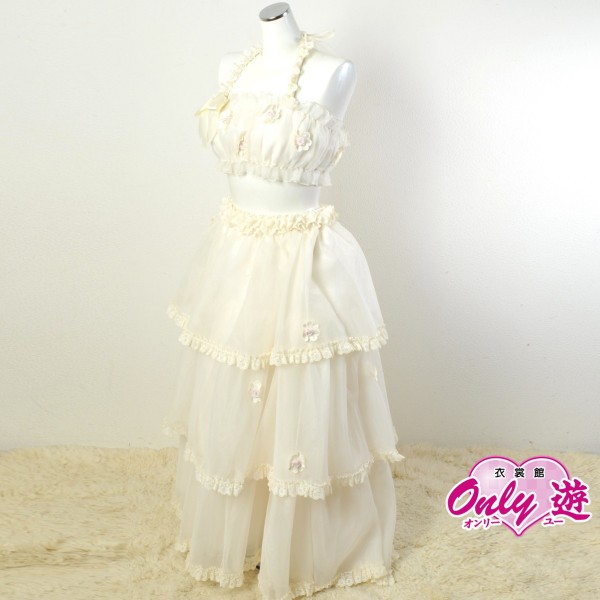  maternity - dress /..../MT-1IM/ rental / lady's /A line / free size / eggshell white /