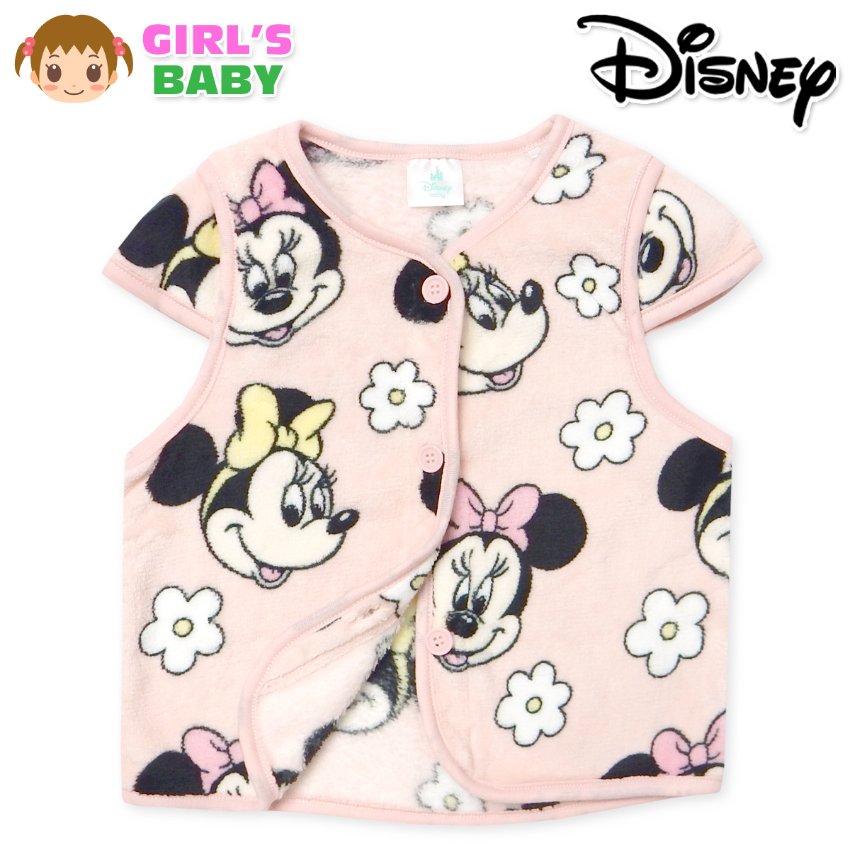  бесплатная доставка женщина . baby флис лучший Minnie Mouse слипер плечо имеется теплый теплоизоляция передний открытие кнопка пижама девочка iw-1180a-pk почтовая доставка соответствует 