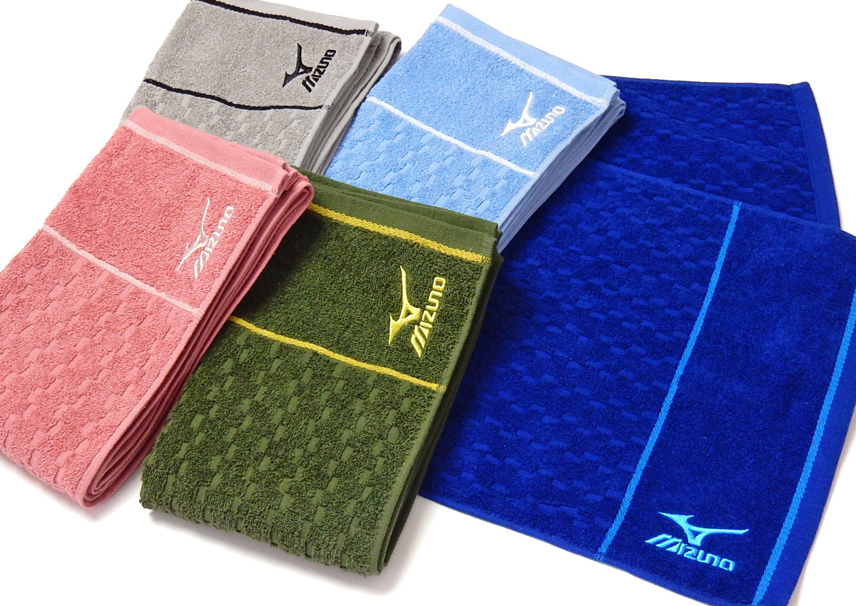 送料無料 MIZUNO/ミズノ スポーツタオル 綿100％ 吸水性 ブランドロゴ