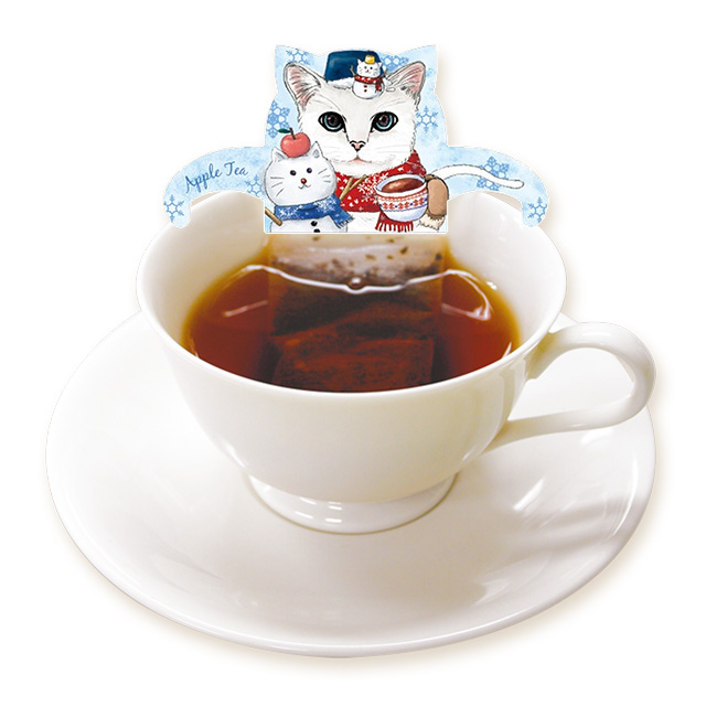  black tea tea flavor tea Japan green tea center white cat Cafe ( Apple tea )2gx3 sack go in 