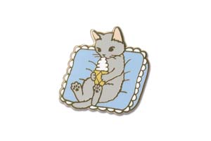 pota кольцо кошка булавка z мягкое мороженое мягкое мороженое .. кошка значок булавка брошь товары кошка смешанные товары подарок симпатичный серый кошка 