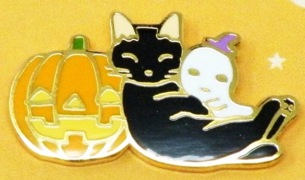 pota кольцо кошка булавка z Halloween чёрный кошка значок булавка брошь товары кошка смешанные товары подарок симпатичный чёрный кошка тыква привидение 