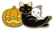 pota кольцо кошка булавка z Halloween чёрный кошка значок булавка брошь товары кошка смешанные товары подарок симпатичный чёрный кошка тыква привидение 