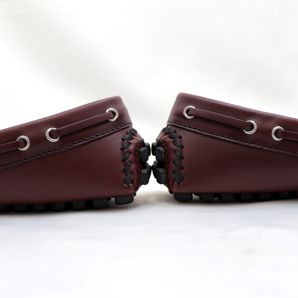  прекрасный товар Louis Vuitton LV Logo обувь для вождения Loafer мужской вино 7.5 кожа мокасины панель туфли без застежки LOUIS VUITTON