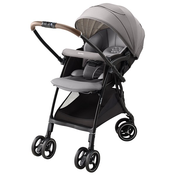  Aprica la Koo na cushion AF beige (BE)[ stroller auto 4 wheel A shape A type 1 months 3 -years old both against surface light weight one hand opening and closing ... Easy be