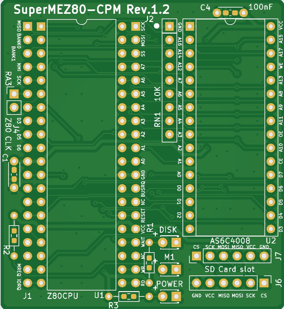 SuperMEZ80-CPM exclusive use printed circuit board 