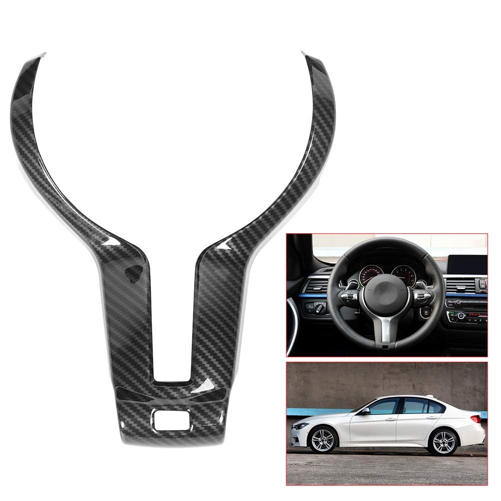  steering wheel decoration,F20 F21 F30 F32 X5 X6 M?Sport for steering wheel trim ABS carbon fibre start 