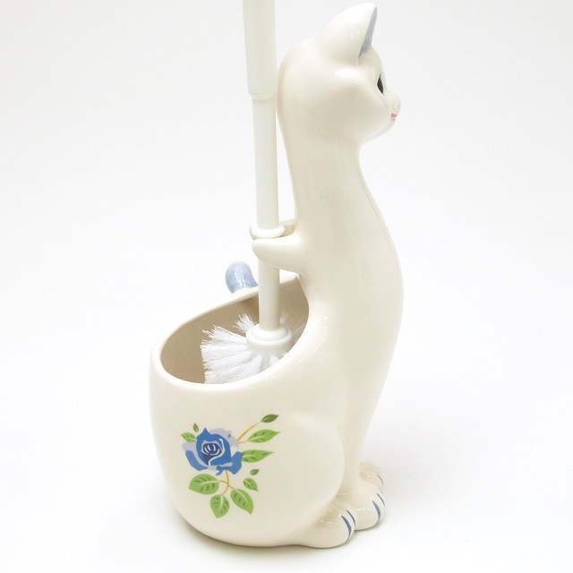 速達メール便送料無料 サンアート かわいい雑貨 ラブリー陶器 ねこのトイレブラシ立て トイレブラシ付 幅13cm ピンク San1708 ランキング入賞商品 Arnabmobility Com