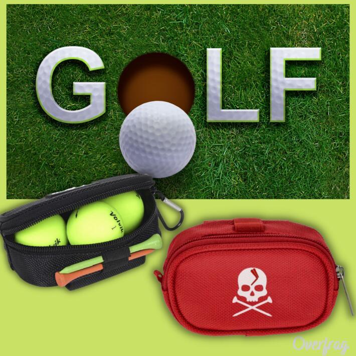  Skull golf ball case 4 piece for golf ball holder tea holder ball pouch kalabina attaching men's lady's 