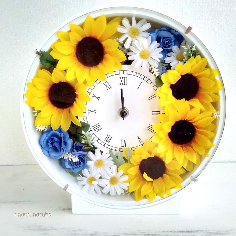 Lulu's Lulu zhi вокруг. цветок часы подсолнух a-tifi автомобиль ru цветок размер : ширина 24cm длина 8cm высота 24cmhi вокруг. цветок часы L