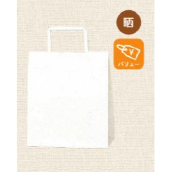 シモジマ HEIKO 紙袋 H25チャームバッグ S2 晒白無地 50枚 紙袋の商品画像