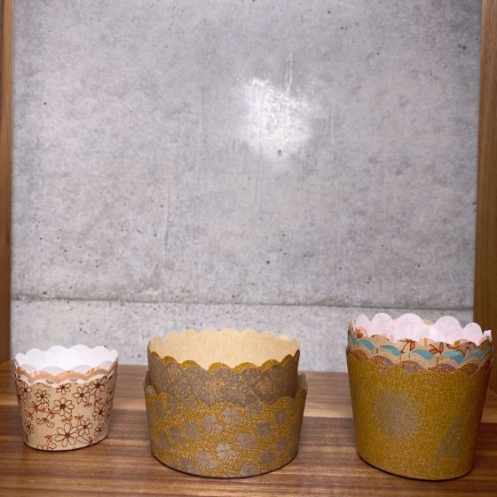 [2500 sheets ]NP-6 leaf pattern (φ68×φ55×H50) paper made muffin cup business use disposable cupcake roasting pastry baking cup 2500 sheets insertion 