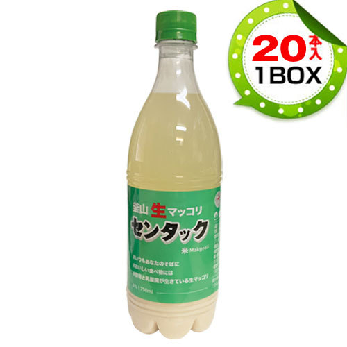 釜山 生濁マッコリ 750ml×20本 韓国酒、マッコリの商品画像