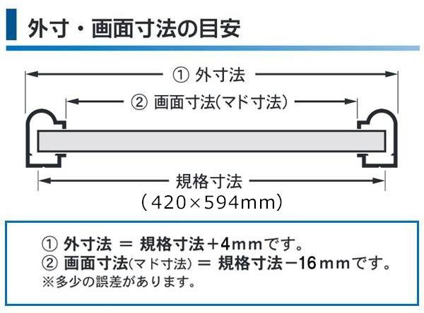 ARTE( arte ) aluminium frame standard series Shape A2(420×594mm) white SH-A2-WH |b03