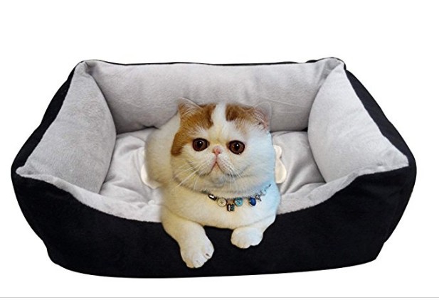  pet bed cat dog mat soft warm cushion square small size autumn winter . floor 