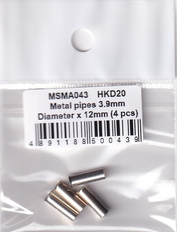 MSMklieishonMSMA043 metal труба ( нижняя часть глушителя труба ) φ3.9mm X 12mm 4 шт. входит 