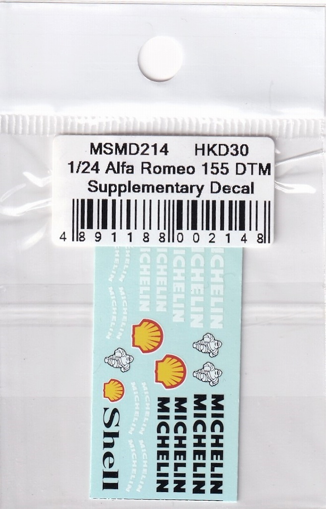 MSMklieishonMSMD214 1/24 Alpha Romeo 155 DTM spo nsa- опция переводная картинка Michelin / ракушка ( Tamiya соответствует )