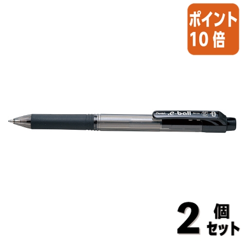 ぺんてる ぺんてる ドット・イー（.e）ボール 油性ボールペン 黒（黒）1.0mm BK130-A×2本 ボールペンの商品画像