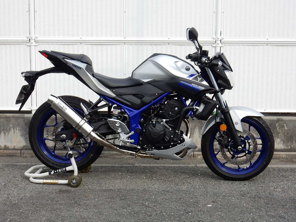 WR'S ラウンドタイプ フルエキゾースト ステンレス/ステンレス（MT-25 16-17/JBK-RG10J）LA2250JM バイク用フルエキゾーストの商品画像