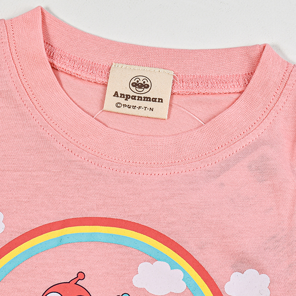  Anpanman ребенок Kids baby короткий рукав футболка tops хлопок 100% Anpanman номер симпатичный 90 95 зеленый розовый мужчина . женщина . мужчина девочка boys девушки Anpan