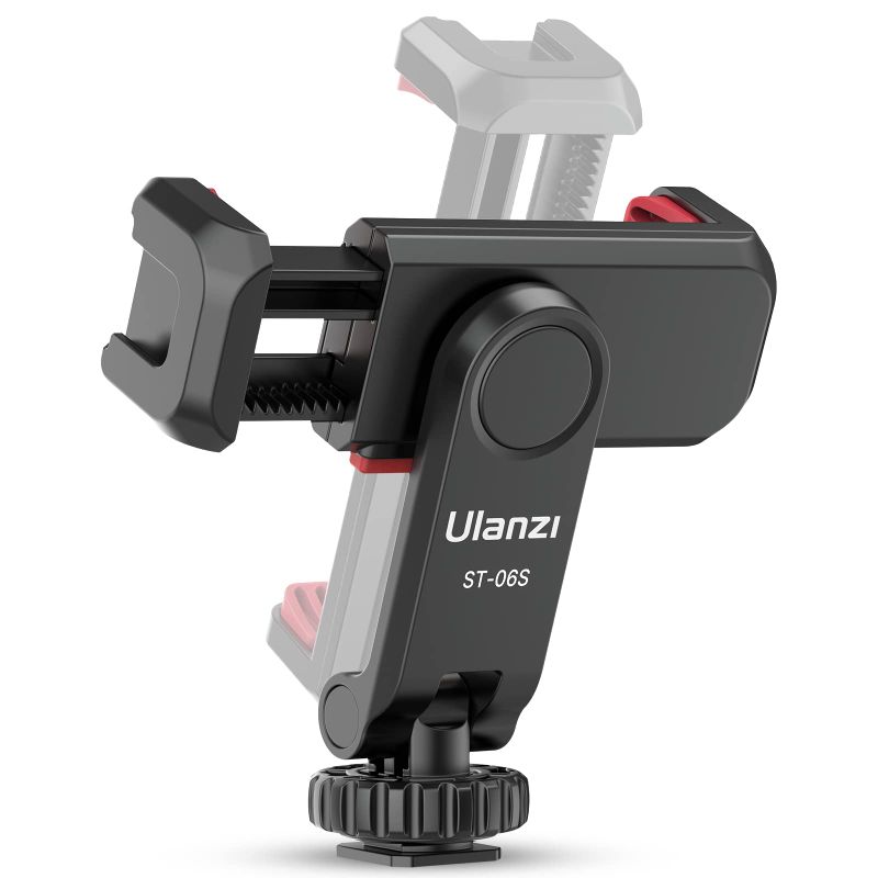  new version Ulanzi camera smartphone monitor mount 360° rotation angle adjustment smartphone holder accessory shoe attaching vertical bracket 1/4 screw 