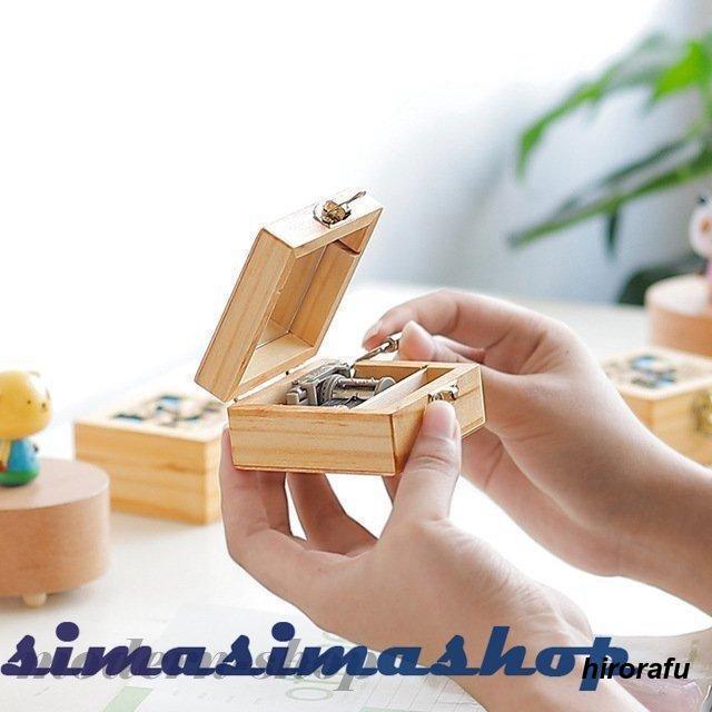  музыкальная шкатулка из дерева Mini маленький рука поворот .. сопутствующие товары музыка интерьер смешанные товары натуральный смешанные товары украшение настольный модный симпатичный украшение подарок подарок подарок 