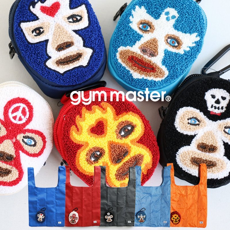 ジムマスター(gymmaster)エコバッグ レジバッグ コンビニバッグ レジ袋 折り畳み 収納 取り外し 覆面 ポーチ トート   