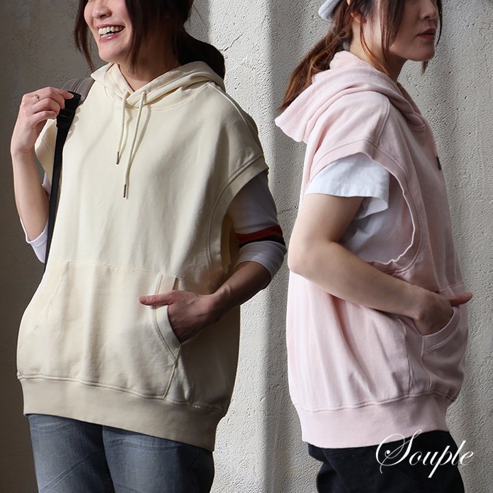 ＰＡＴＹ ベスト パーカー 着やせ 重ね着 すっきり ワイドシルエット スウェット スエット 裏毛 プルオーバー カジュアル パティ