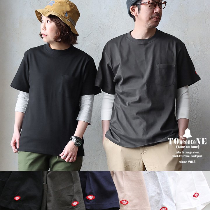 ＰＡＴＹ Tシャツ 半袖 しっかり 丈夫 柔らかい コットン 重ね着 ポケットT ワンポイント パティ トーン