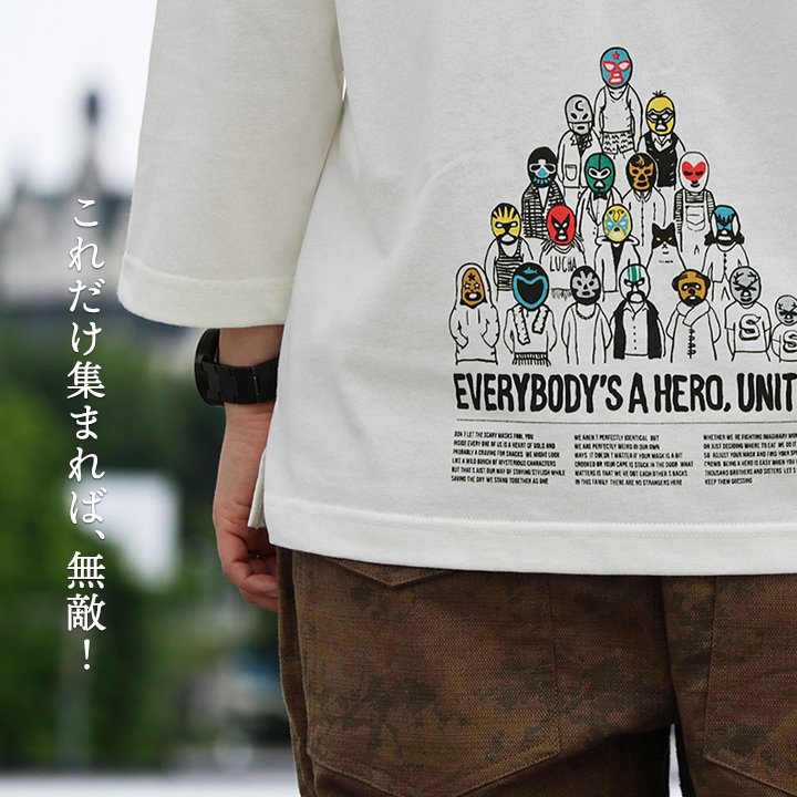 大人が着られるキャラT｜着痩せ ゆったり Tシャツ 半袖 綿100％ 冷感 マスクマン メール便50