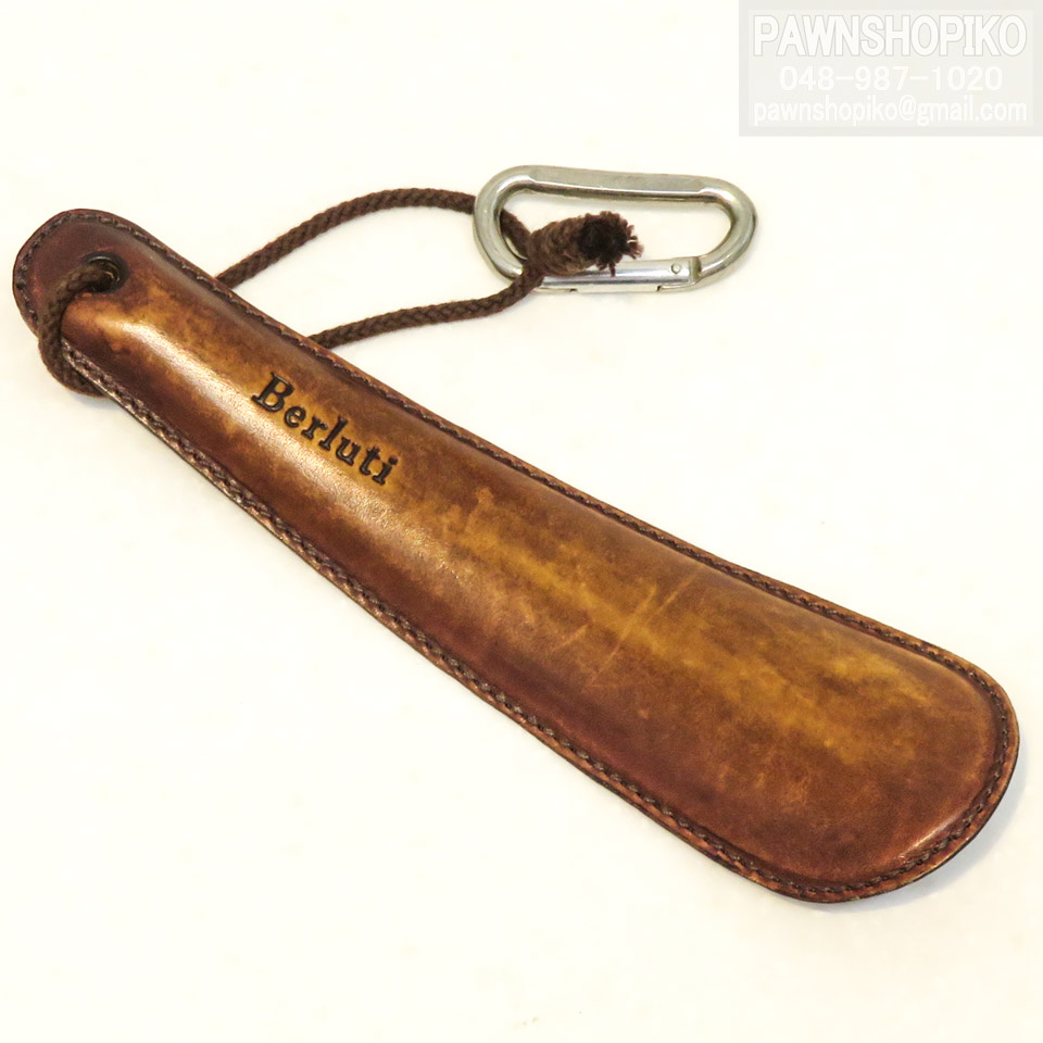  Berluti Berluti shoe horn | shoehorn all leather Brown mobile possibility size superior article [ quality iko-]