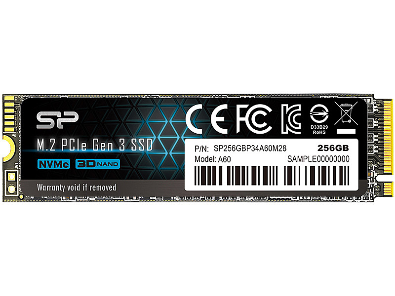 Silicon Power SP256GBP34A60M28 ［P34A60 M.2 Type2280 NVMe 256GB］ 内蔵型SSDの商品画像