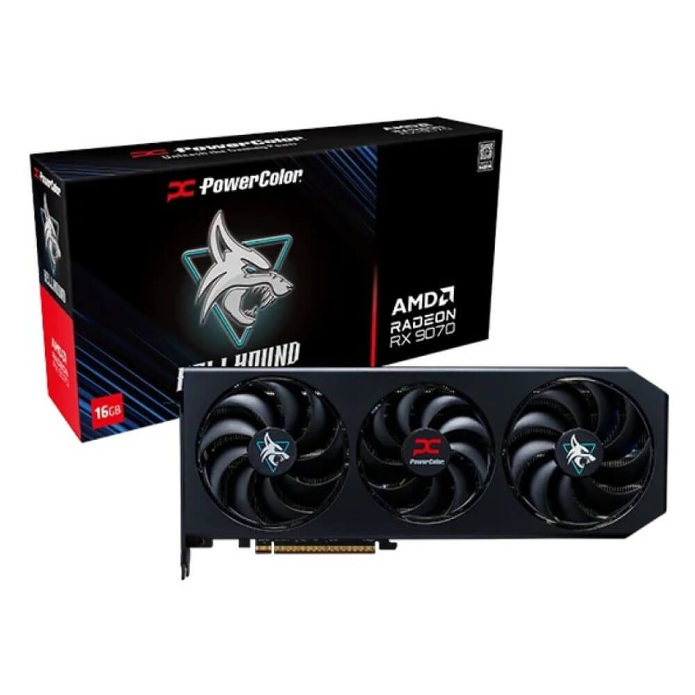 PowerColor Hellhound AMD Radeon RX 9070 16GB GDDR6 AMD Radeon RX 9070 установка [Hellhound] серии графика карта 
