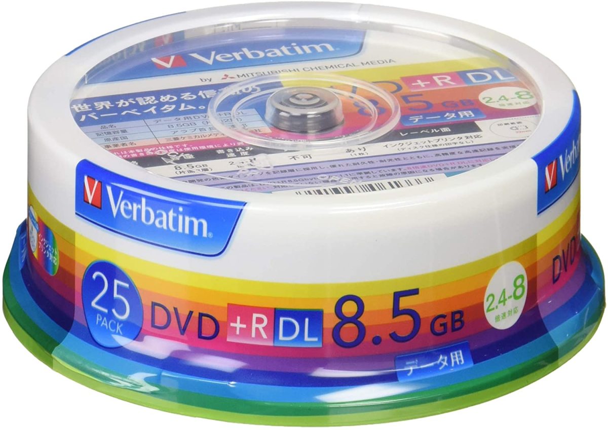 データ用DVD＋R DL 8倍速 25枚 Verbatim DTR85HP25V1の商品画像
