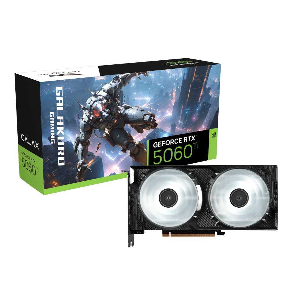 GG-RTX5060Ti-E16GB/OC/DF ［玄人志向 GALAKURO GAMING NVIDIA GeForce RTX 5060 Ti デュアルファン搭載 オーバークロック グラフィックボード］の商品画像